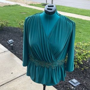 Emerald green blouse